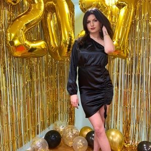 Black One Shoulder Dress